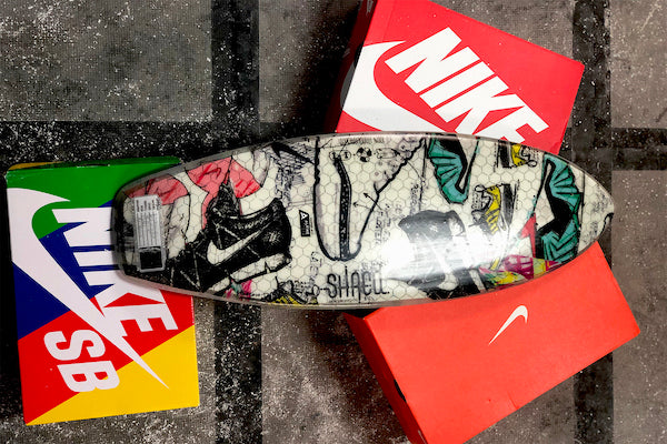 tinker hatfield's custom shred skateboard