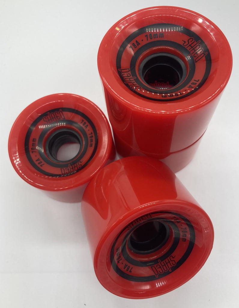 red skateboard wheels