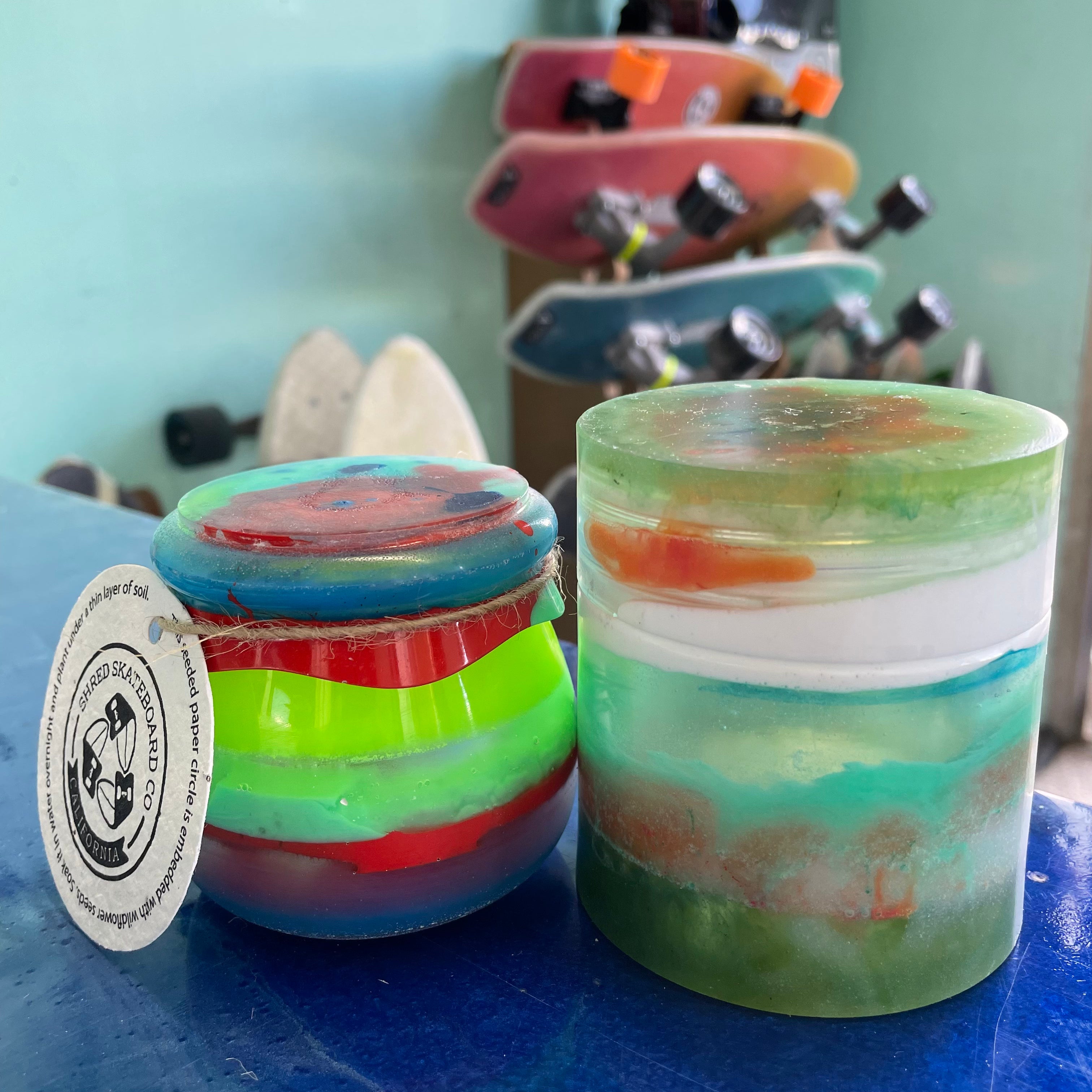 Recycled Surfboard Resin Jar - Large - Assorted Colors