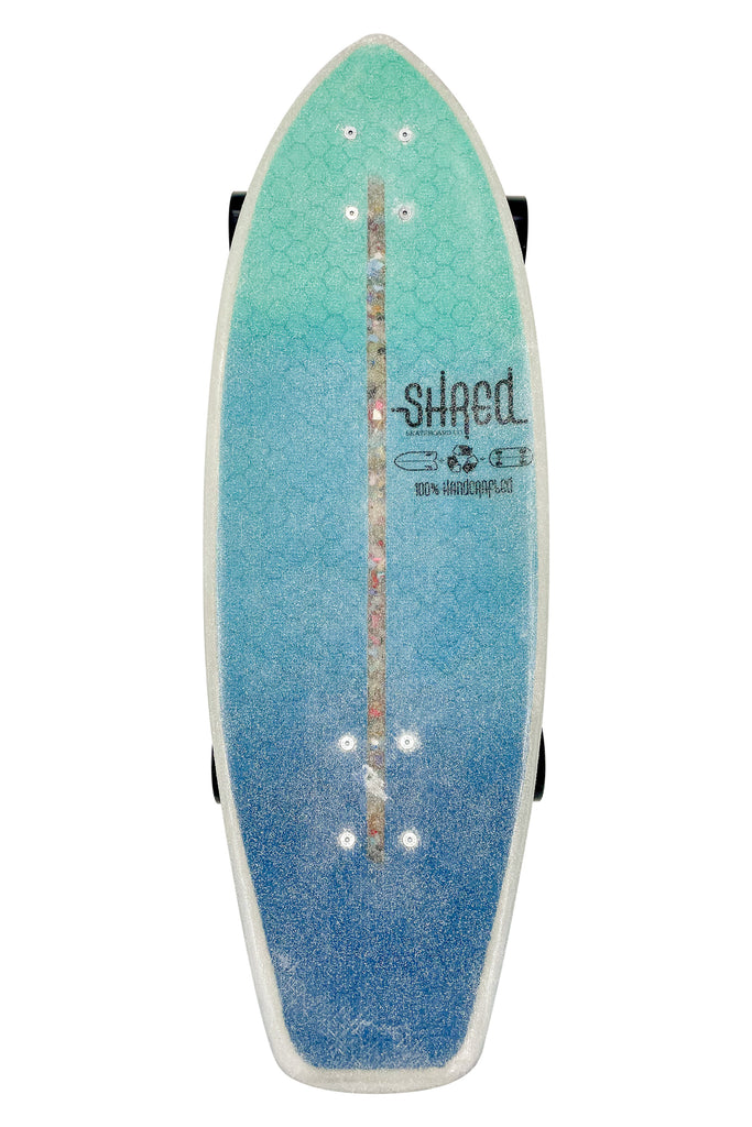 Shred Skateboard Surfskate - Electrical Ninja ( 30”) - Aqua