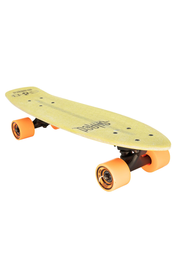 SHRED Skateboard Mini Cruiser - The Sprat (24") - Color Fade Army Green - Small Skateboard made from recycled Surfboards material waste.