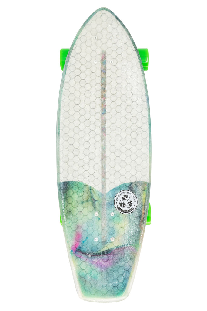 Shred Skateboard Surfskate - Electrical Ninja ( 30”) - Resin Tint Green Tie Dye