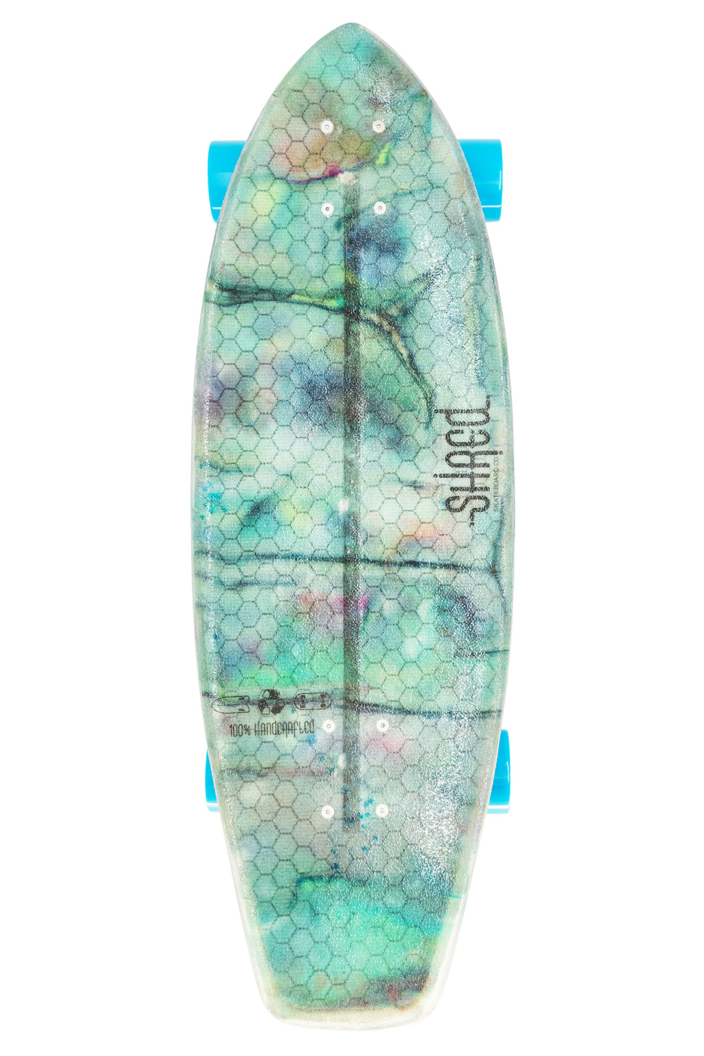Shred Skateboard Surfskate - Electrical Ninja ( 30”) - Green Tie Dye