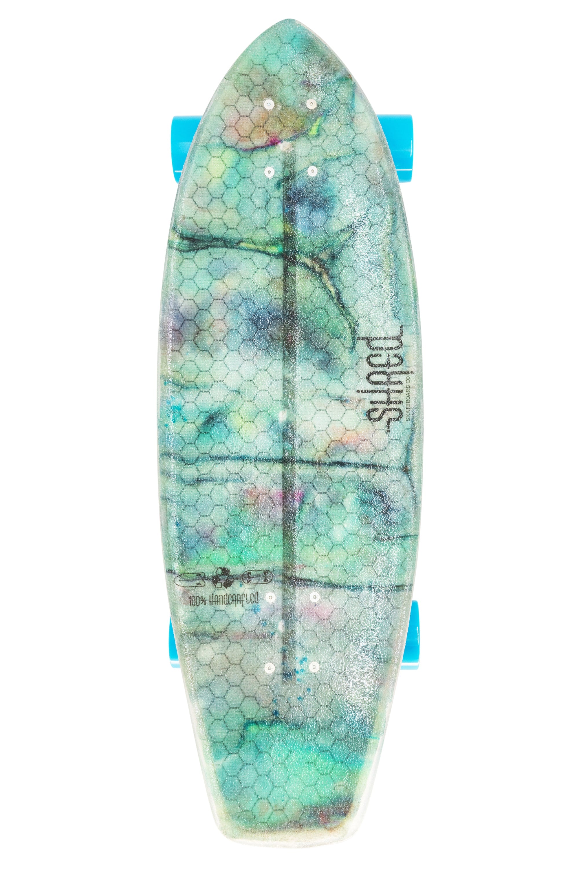 Shred Skateboard Surfskate - Electrical Ninja ( 30”) - Green Tie Dye