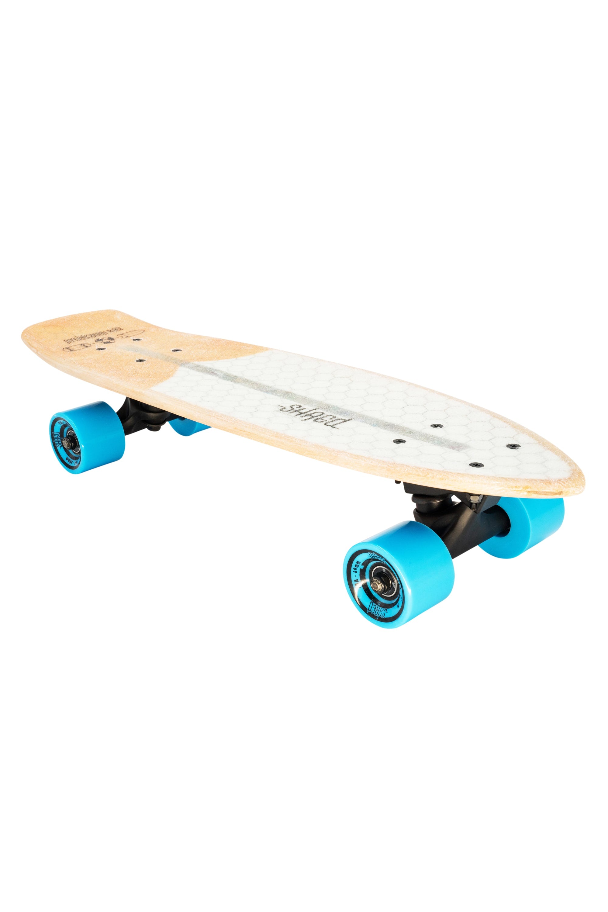 SHRED Skateboard Mini Cruiser - The Sprat (24") - Resin Tint Light Orange - Small Skateboard made from recycled Surfboards material waste.