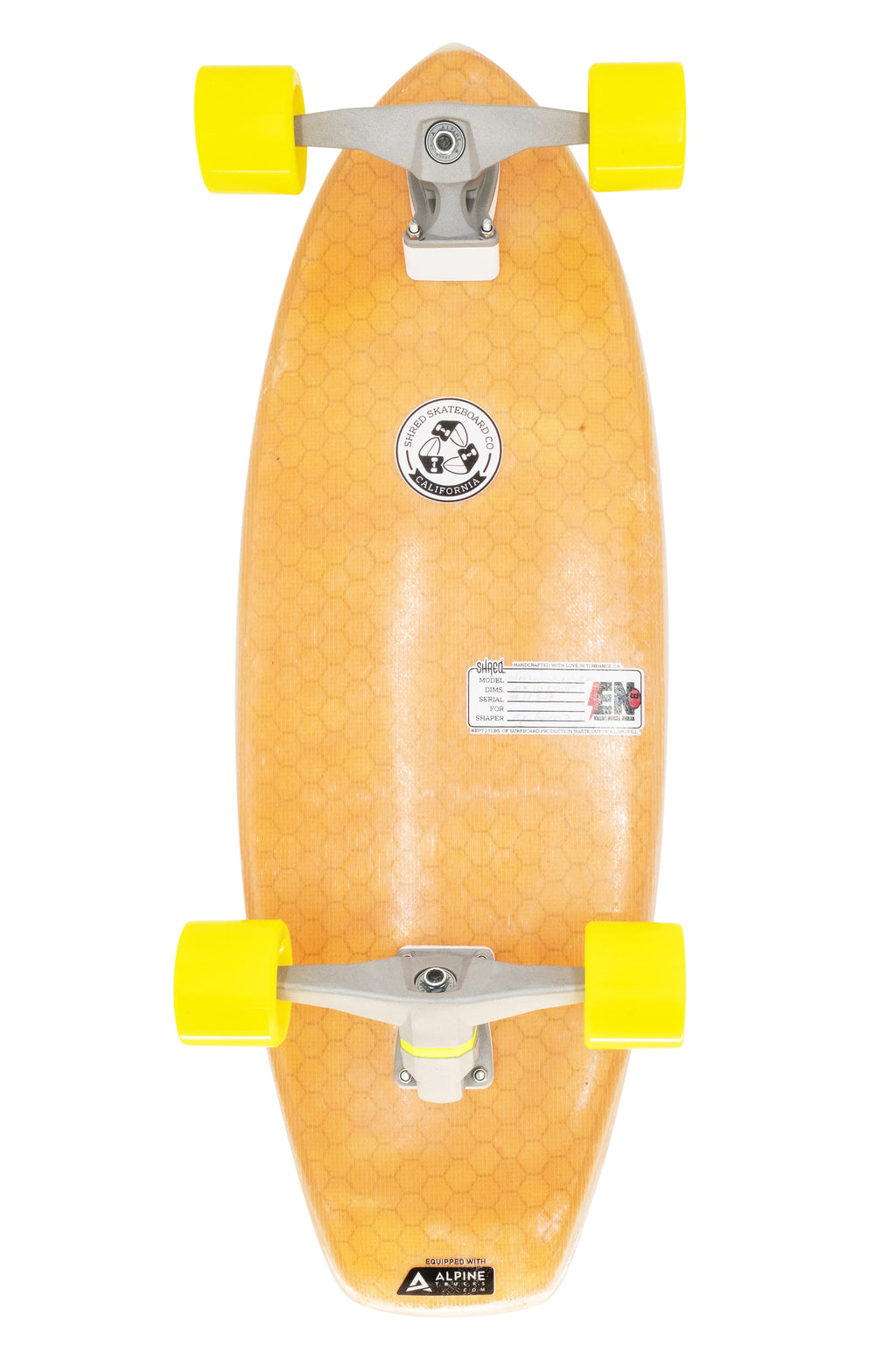 Shred Skateboard Surfskate - Electrical Ninja ( 30”) - Resin Tint Orange