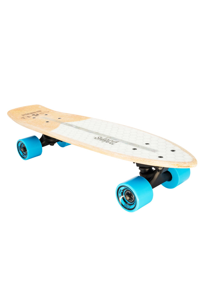 SHRED Skateboard Mini Cruiser - The Sprat (24") - Resin Tint Light Orange - Small Skateboard made from recycled Surfboards material waste.