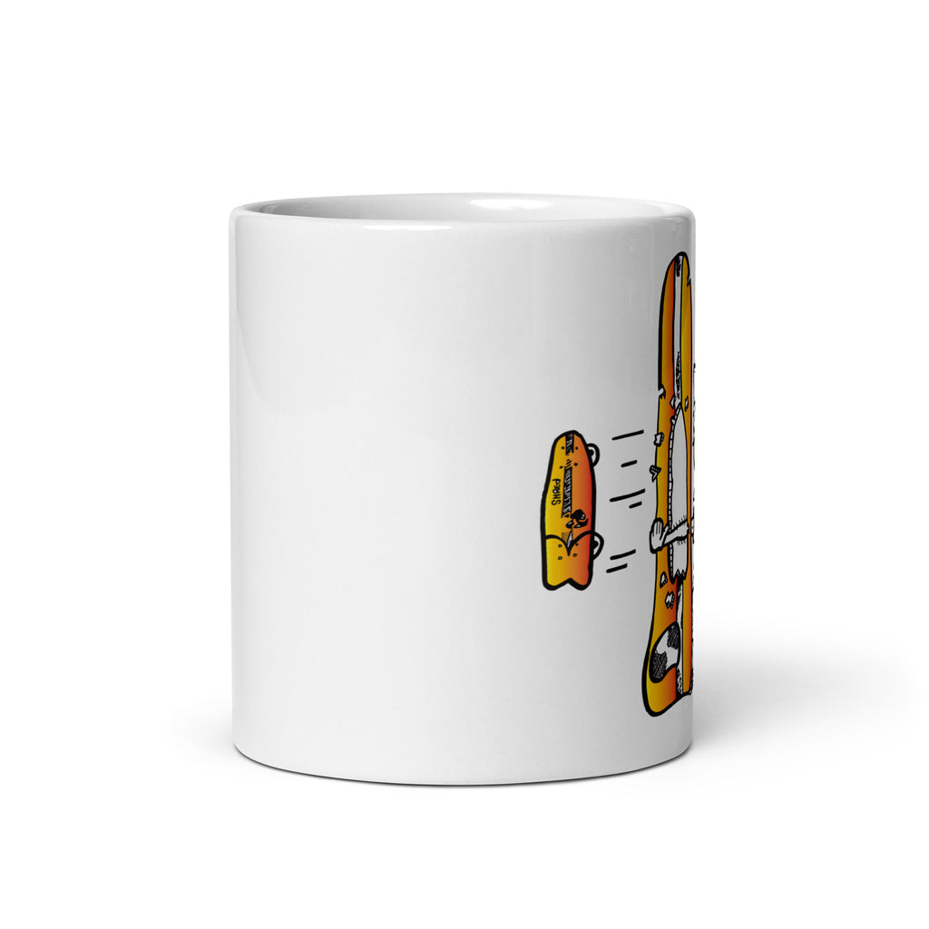 White glossy mug