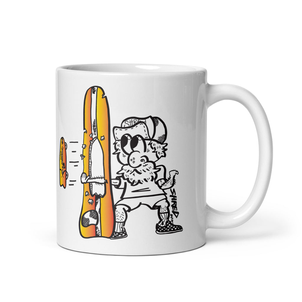White glossy mug